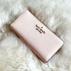Kate Spade Staci Large Slim Bifold Wallet Light Rose
